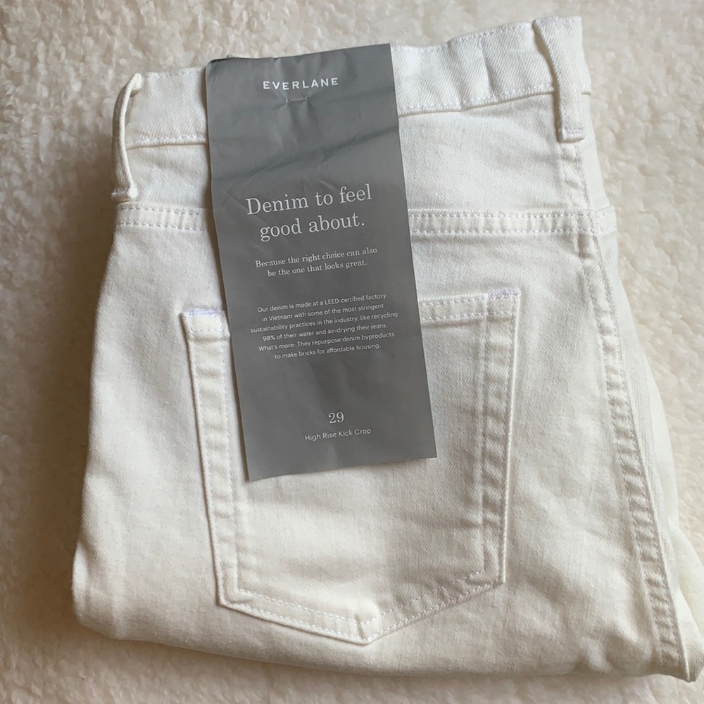 Everlane High Rise Kick Crop Jeans NWT